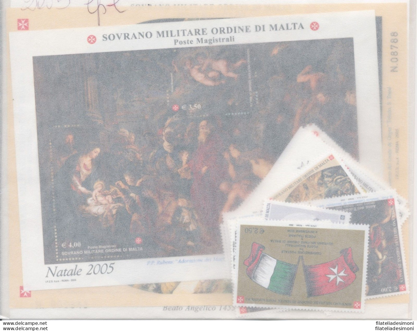 2005  Smom , Annata Completa , Francobolli Nuovi  33 Valori + 3 Foglietti - MNH* - Malta (Orde Van)