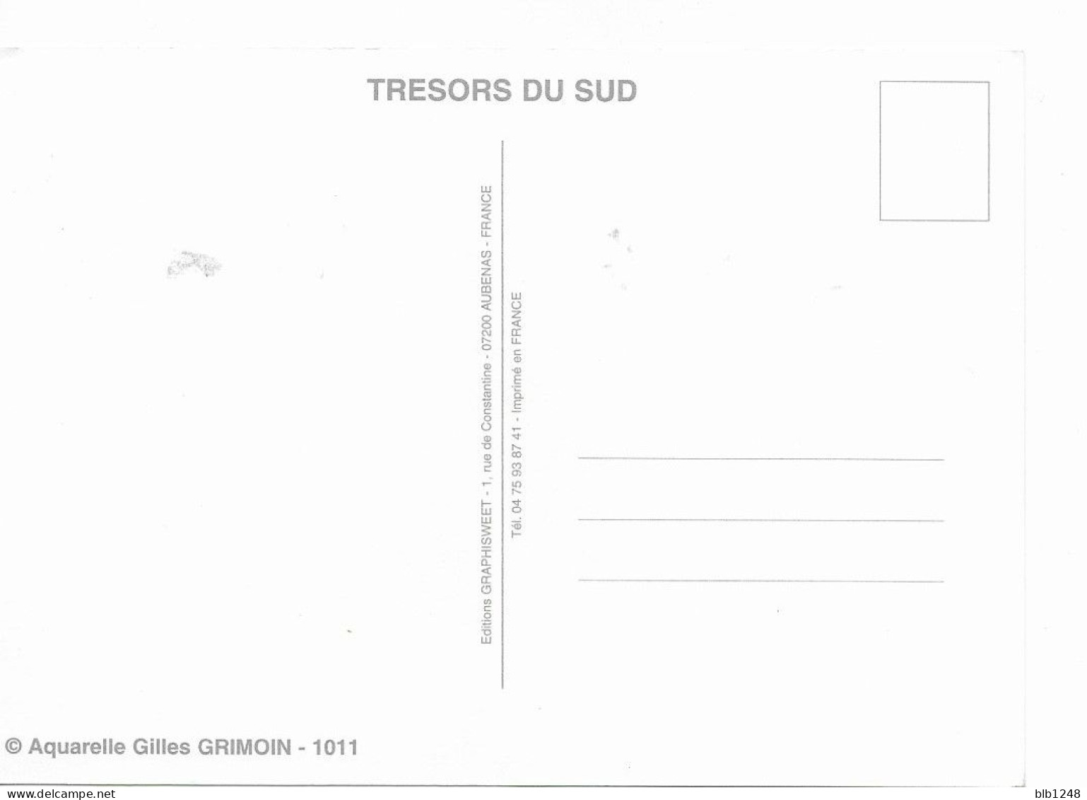 Régions > Languedoc-Roussillon Tresor Du Sud Aquarelle Gilles Grimoin 1011 Collioure ?? - Languedoc-Roussillon