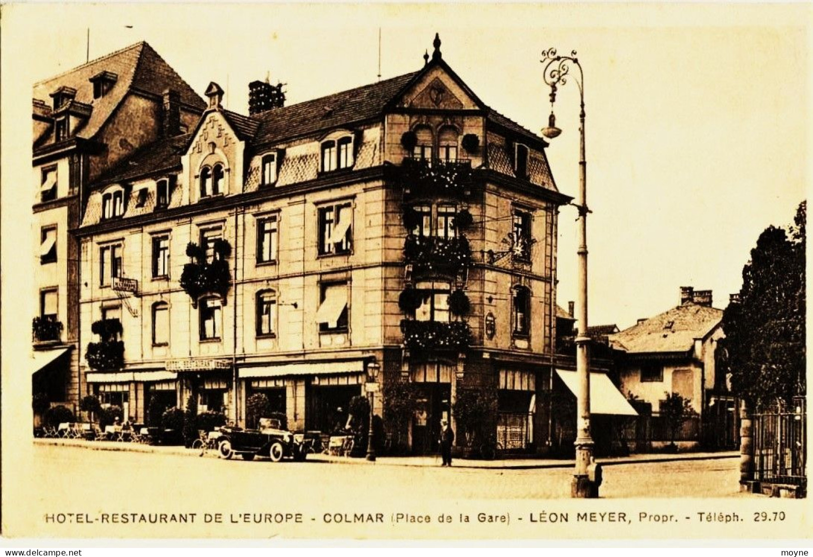 1949 - COLMAR - HOTEL RESTAURANT DE L'EUROPE - Léon MEYER Propriétaire - Colmar