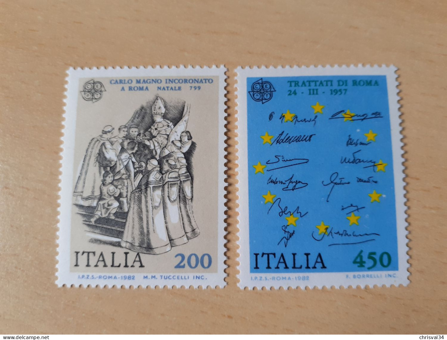 TIMBRES   ITALIE   EUROPA   1982    N  1530  /  1531   COTE  3,50  EUROS   NEUFS  LUXE** - 1982