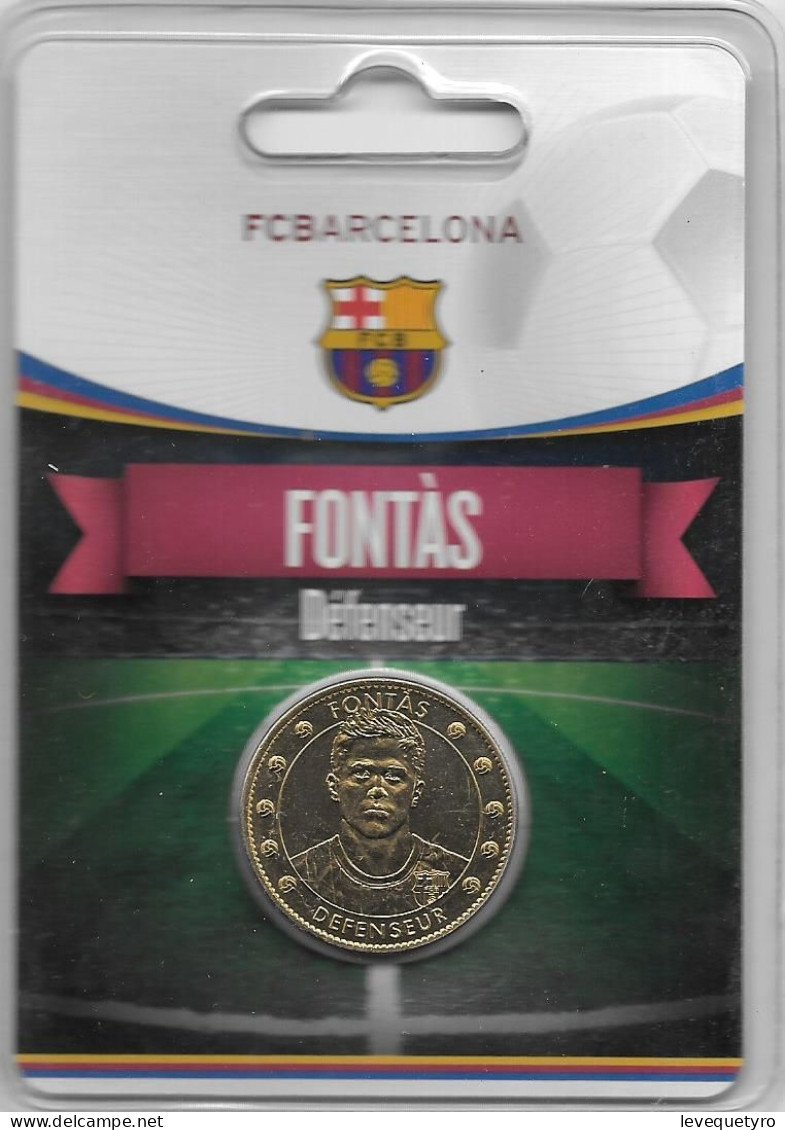 Médaille Touristique Arthus Bertrand AB Sous Encart Football Barcelone Saison 2011 2012 Fontas - Undated