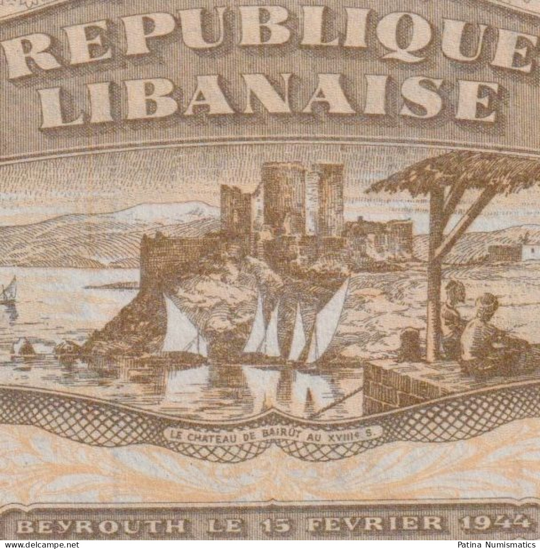 Lebanon Republique Libanaise 10 Piastres 1944 P 39 SCARCE Issue Crisp UNC - Lebanon