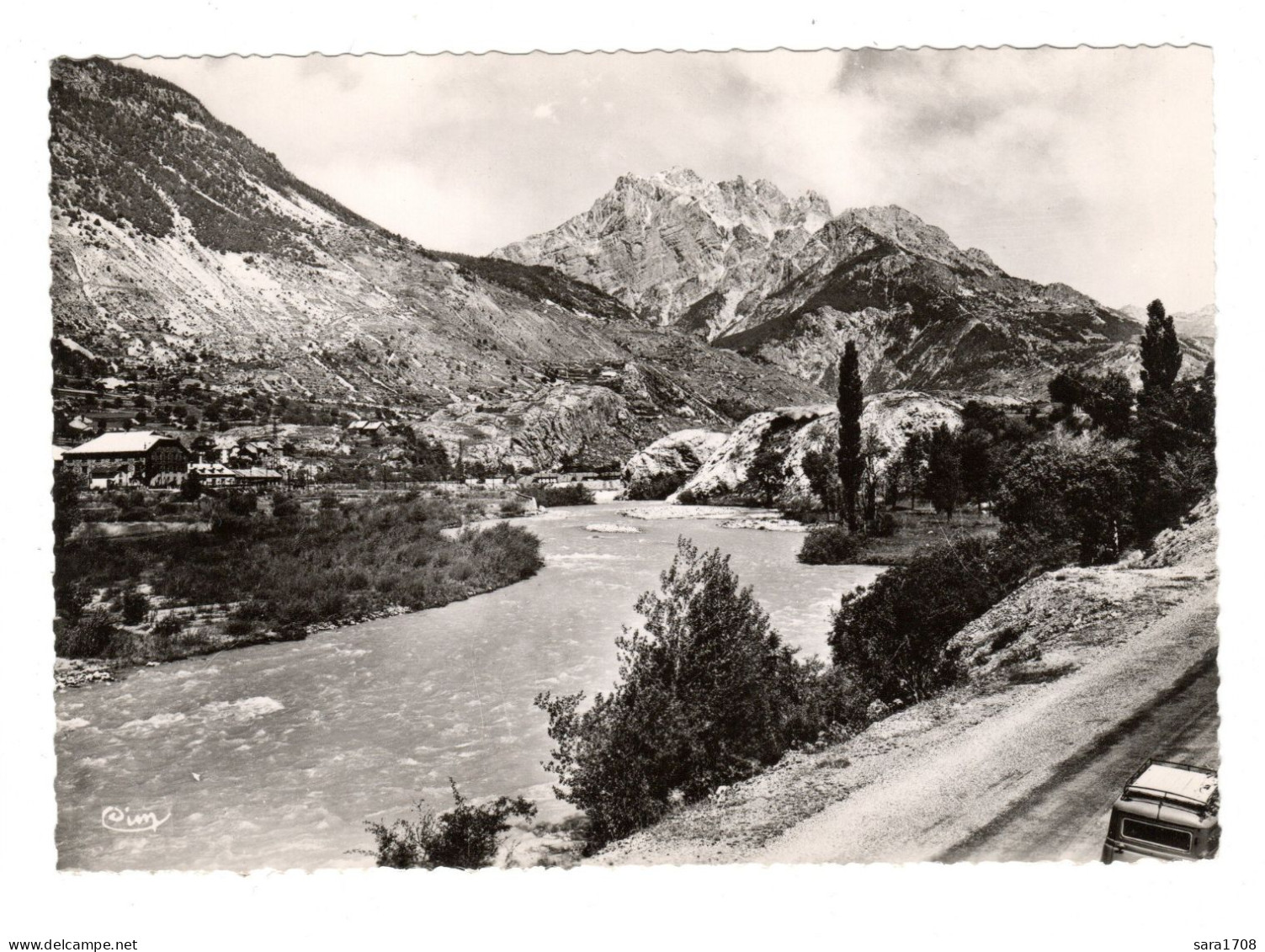 05 L'ARGENTIÈRE LA BESSÉE, La Durance, Voiture. Au Loin, Tête D'Amont, Pic De Montbrison Et Cime De La Condamine. - L'Argentiere La Besse