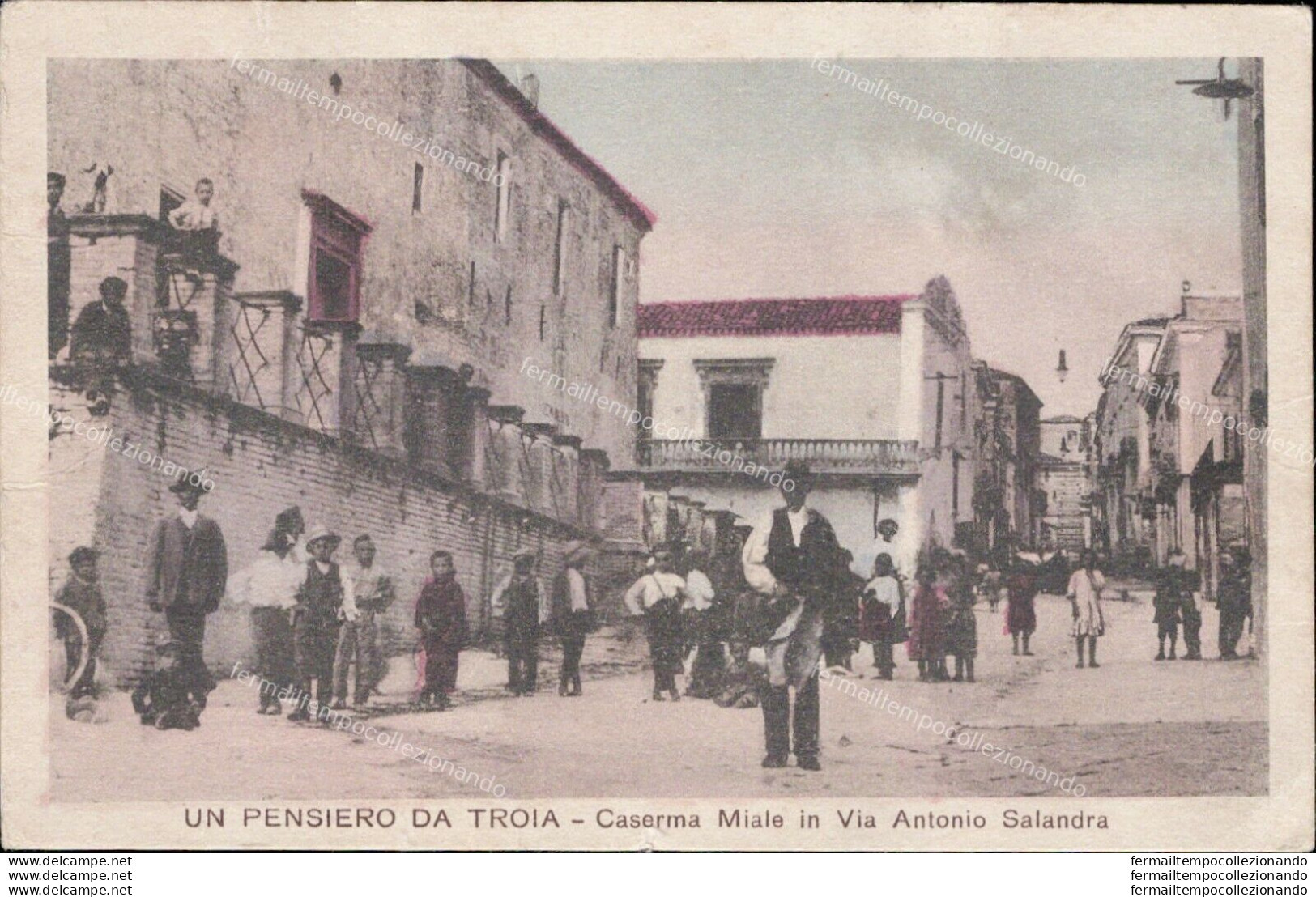 Ai464 Cartolina Un Pensiero Da Troia Caserma Miale Provincia Di Foggia - Foggia