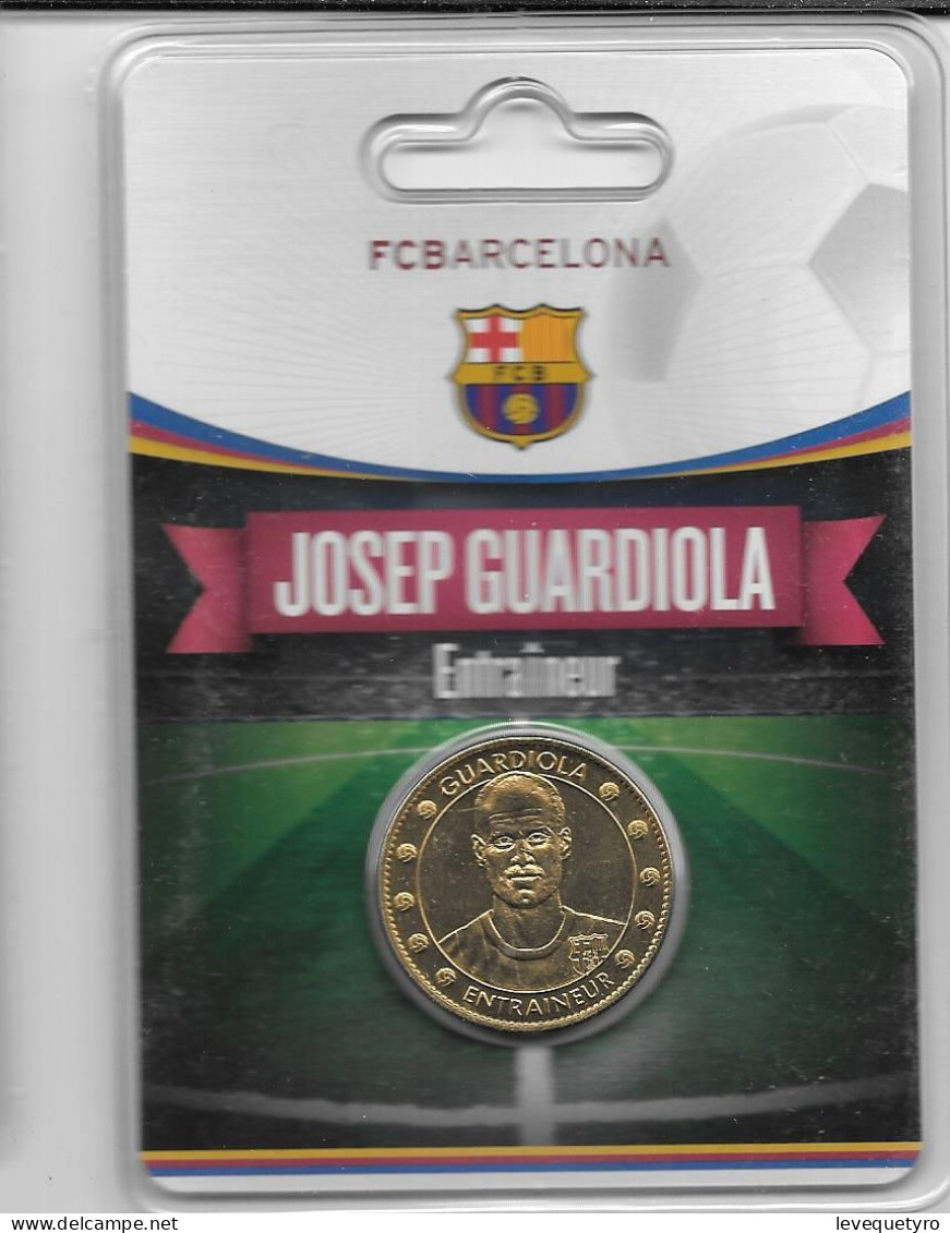 Médaille Touristique Arthus Bertrand AB Sous Encart Football Barcelone Saison 2011 2012 Guardiola - Non Datati
