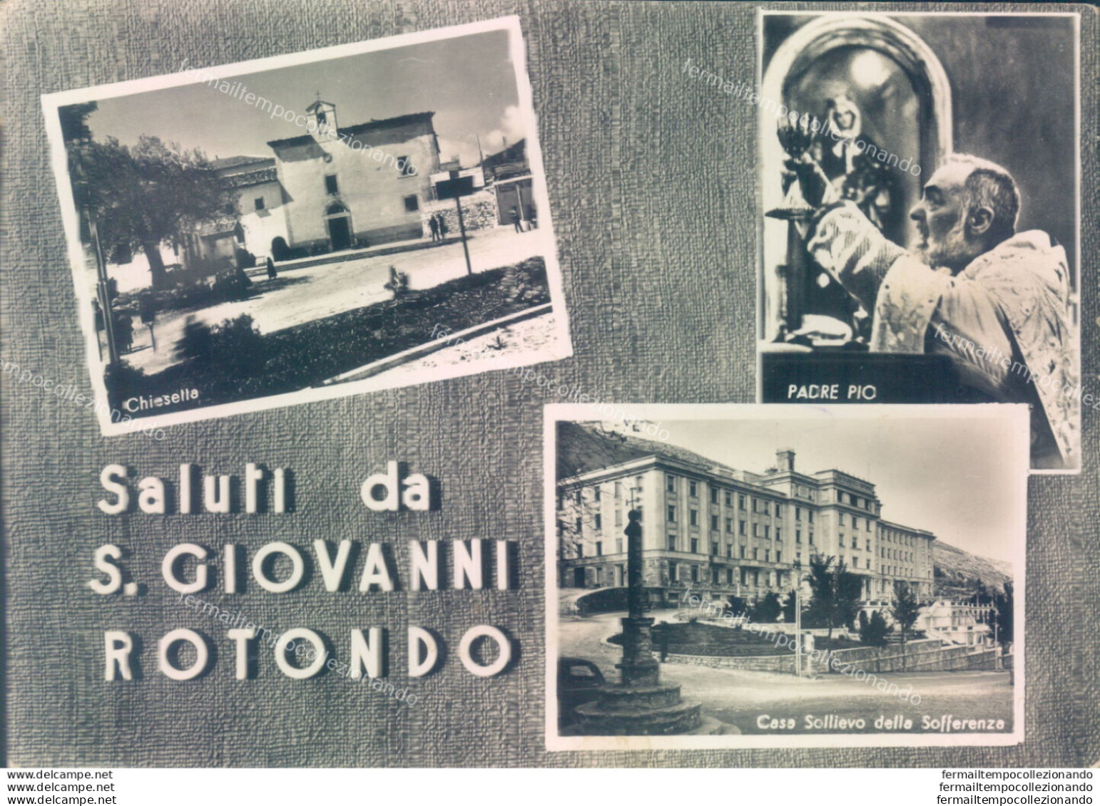 V22 Cartolina Saluti Da S.giovanni Rotondo Padre Pio Provincia Di Foggia - Foggia