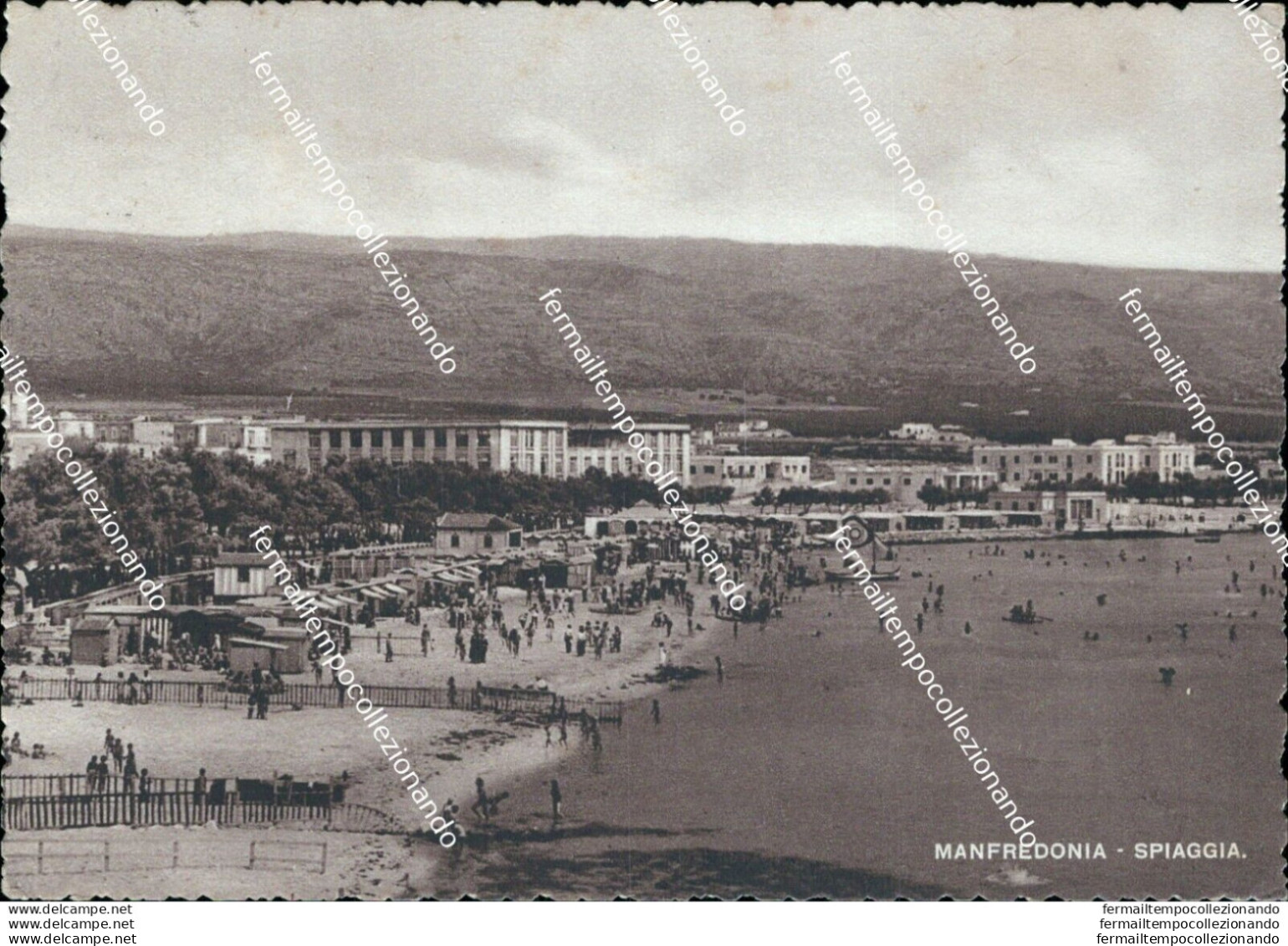 Bi193 Cartolina Manfredonia Spiaggia Provincia Di Foggia - Foggia