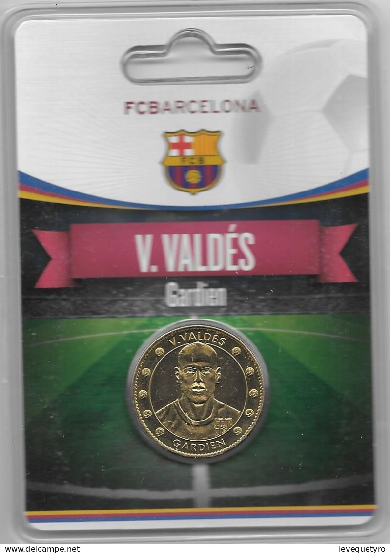 Médaille Touristique Arthus Bertrand AB Sous Encart Football Barcelone Saison 2011 2012 Valdés - Undated