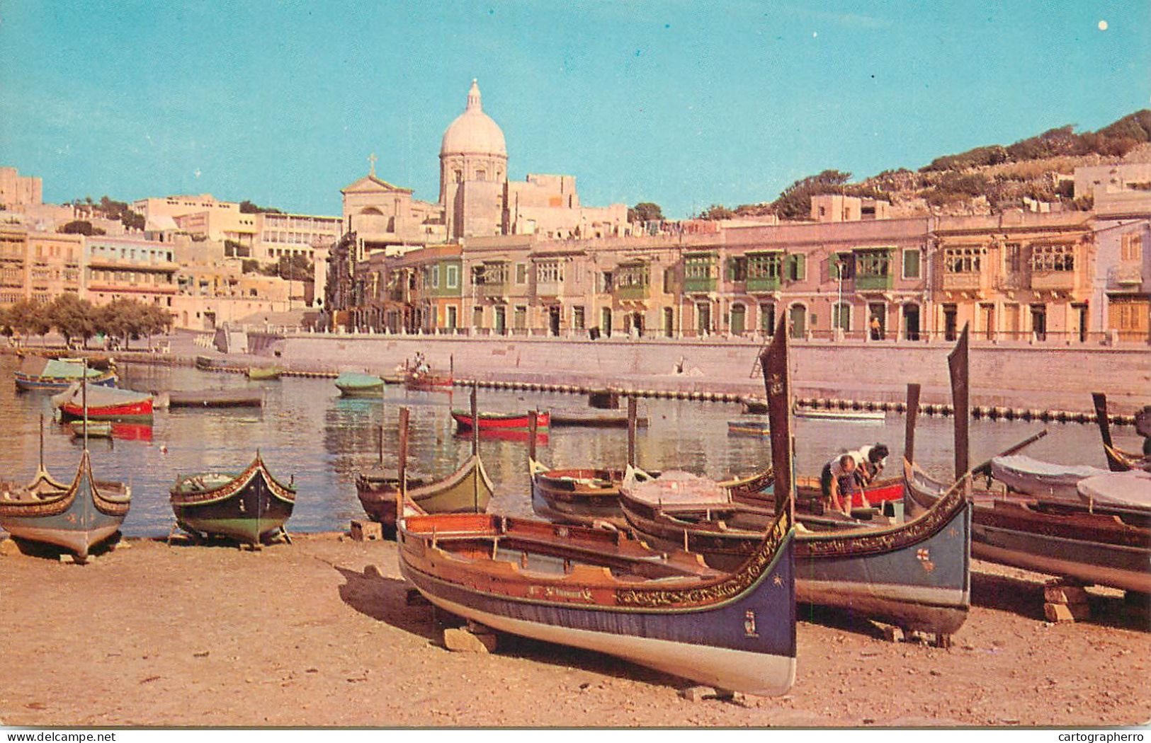 Navigation Sailing Vessels & Boats Themed Postcard Malta Kalkara Creek - Velieri
