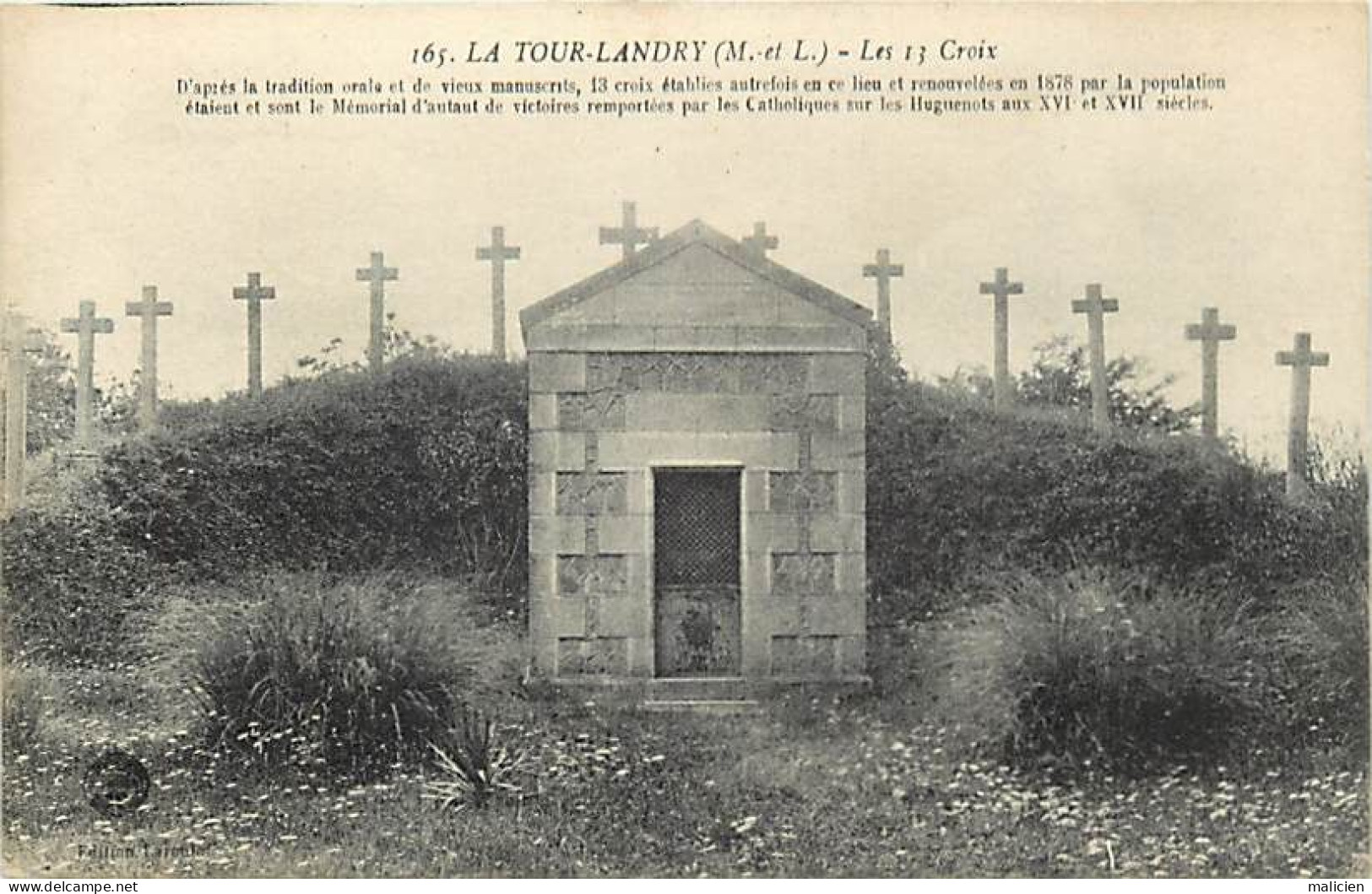 - Maine Et Loire -ref-B43- La Tour Landry - Les 13 Croix - Mémorial Victoires Catholiques Sur Les Huguenots - Religions - Autres & Non Classés