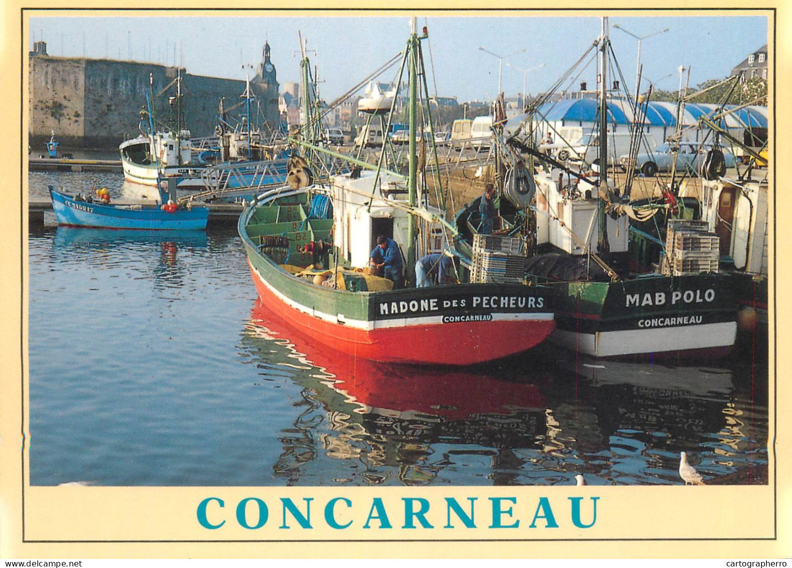 Navigation Sailing Vessels & Boats Themed Postcard Concarneau Fishing Boat - Zeilboten