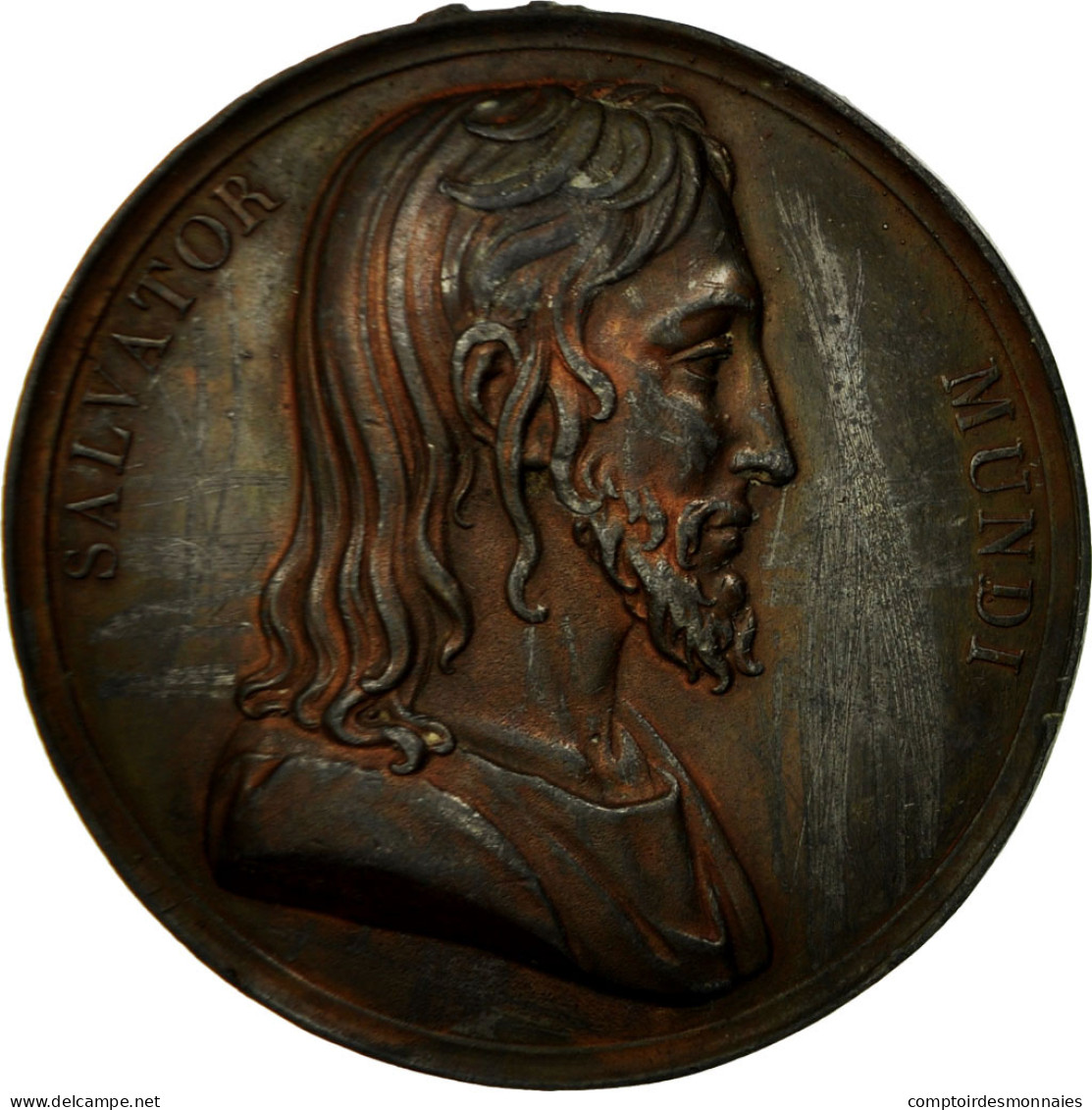 France, Médaille, Salvator Mundi, Mater Christi, Aubessus, TB+, Bronze - Other & Unclassified
