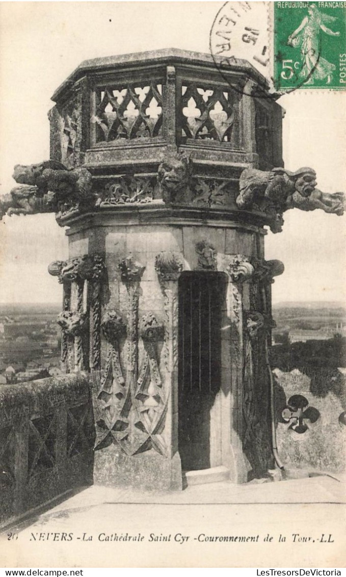 FRANCE - Nevers - La Cathédrale Saint Cyr - Couronnement De La Tour - Carte Postale Ancienne - Nevers