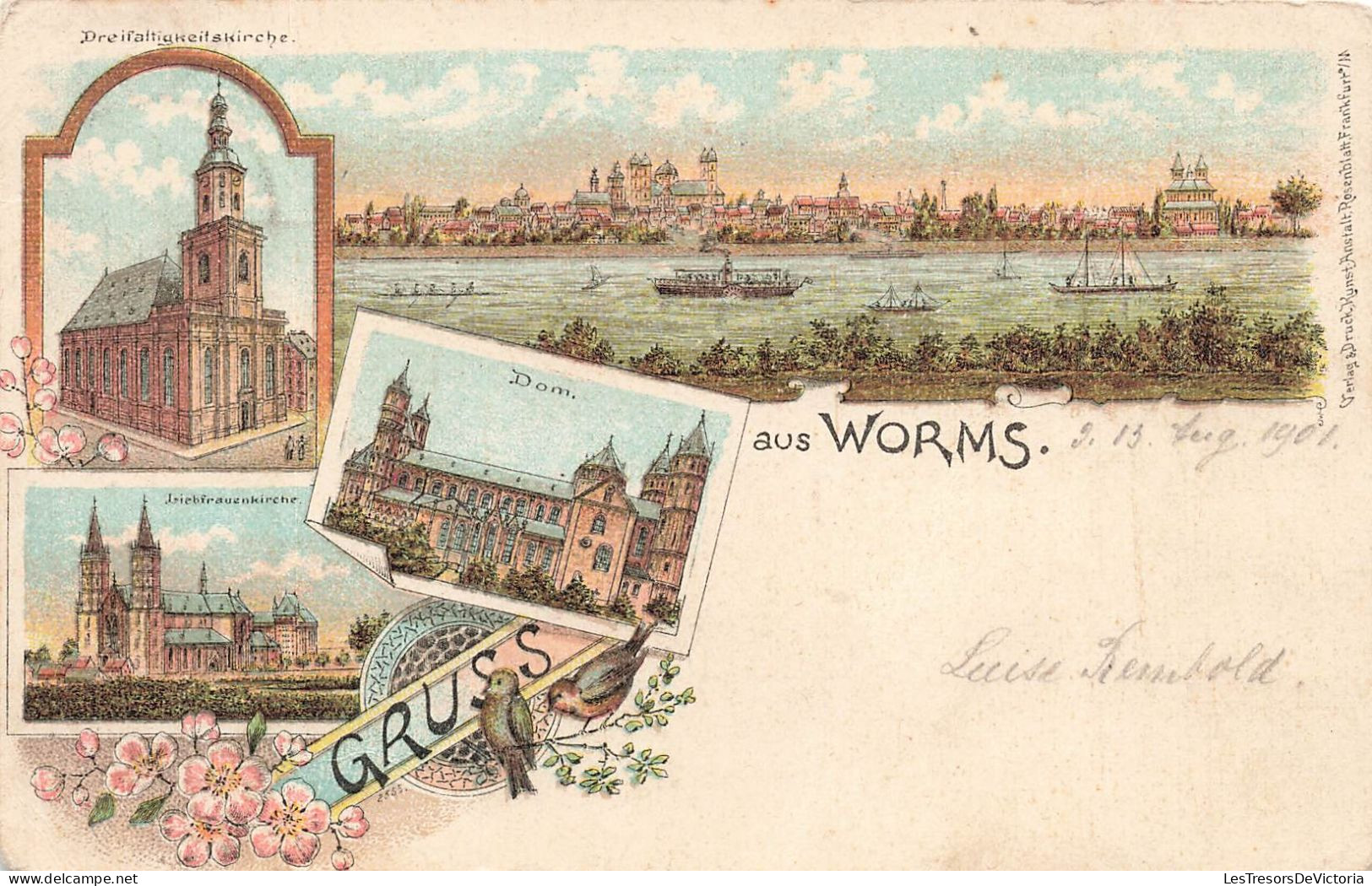 ALLEMAGNE  - Dom Aus Worms - Gruss - Multi-vues Sur Différents Endroits - Colorisé - Carte Postale Ancienne - Worms