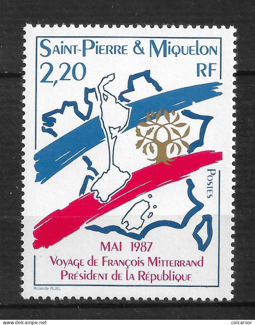 SAINT PIERRE ET MIQUELON N°   478 " VISITE DE   F. MITTERRAND  " - Unused Stamps
