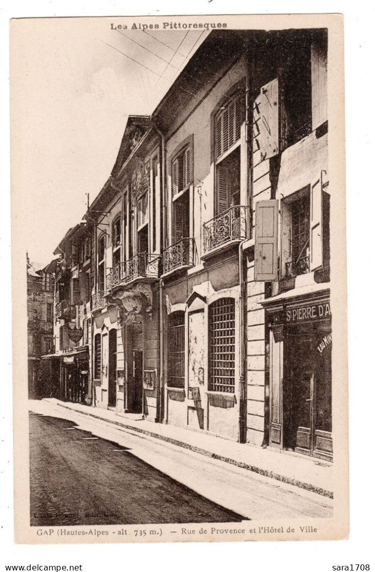 05 GAP, Rue De Provence, Hôtel De Ville. PUB Chicorée D.V De BAYON. 2 SCAN. - Gap