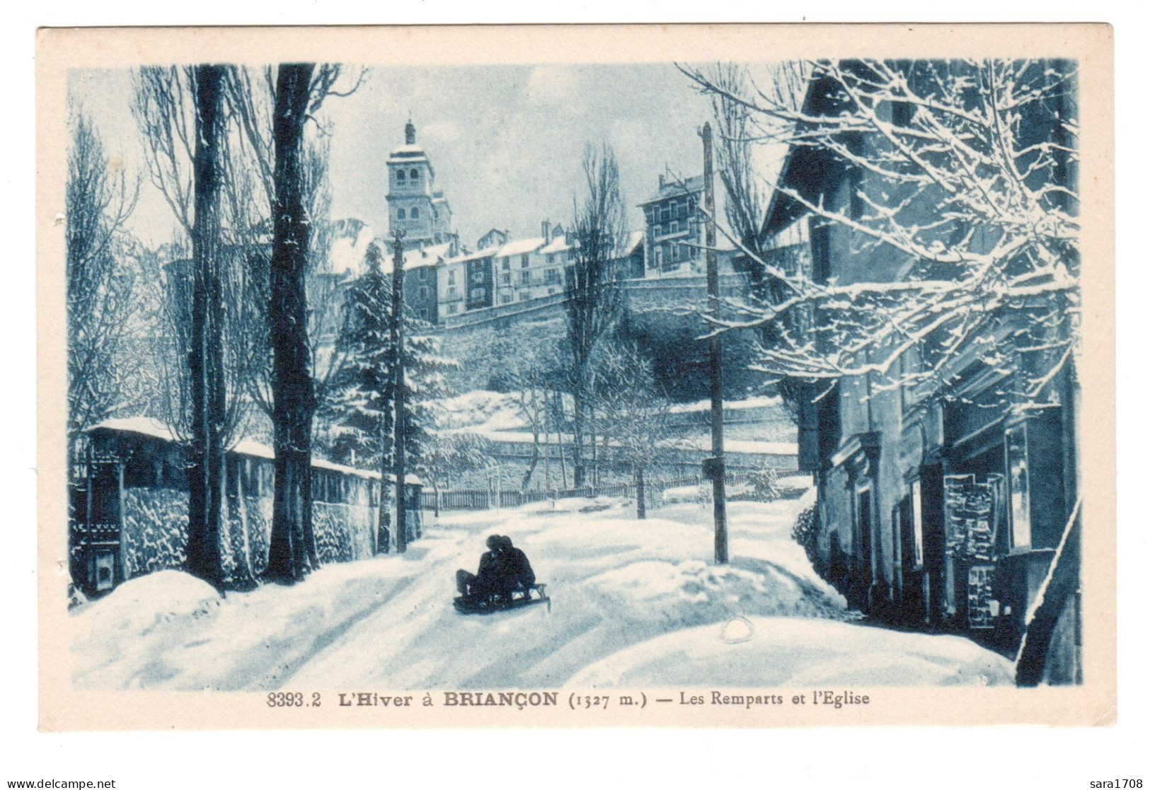 05 BRIANÇON, Les Remparts De L'église. Lugeurs. - Briancon