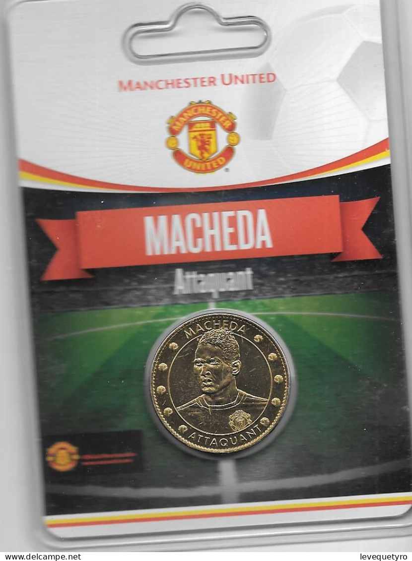 Médaille Touristique Arthus Bertrand AB Sous Encart Football Manchester United  Saison 2011 2012 Macheda - Undated