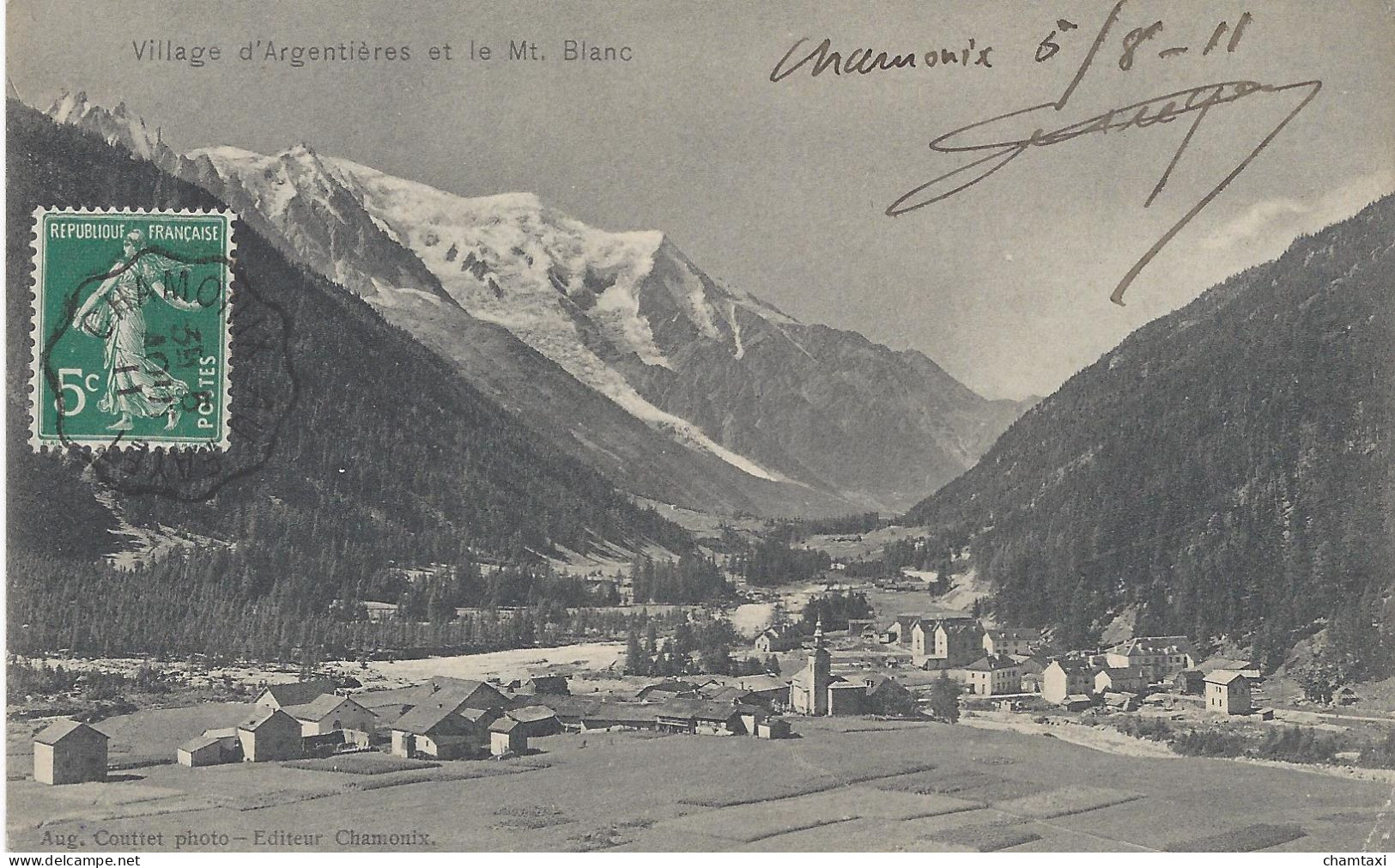 74 ARGENTIERE LE VILLAGE D ARGENTIERE VALLEE DE CHAMONIX MONT BLANC Editeur: COUTTET Auguste - Chamonix-Mont-Blanc