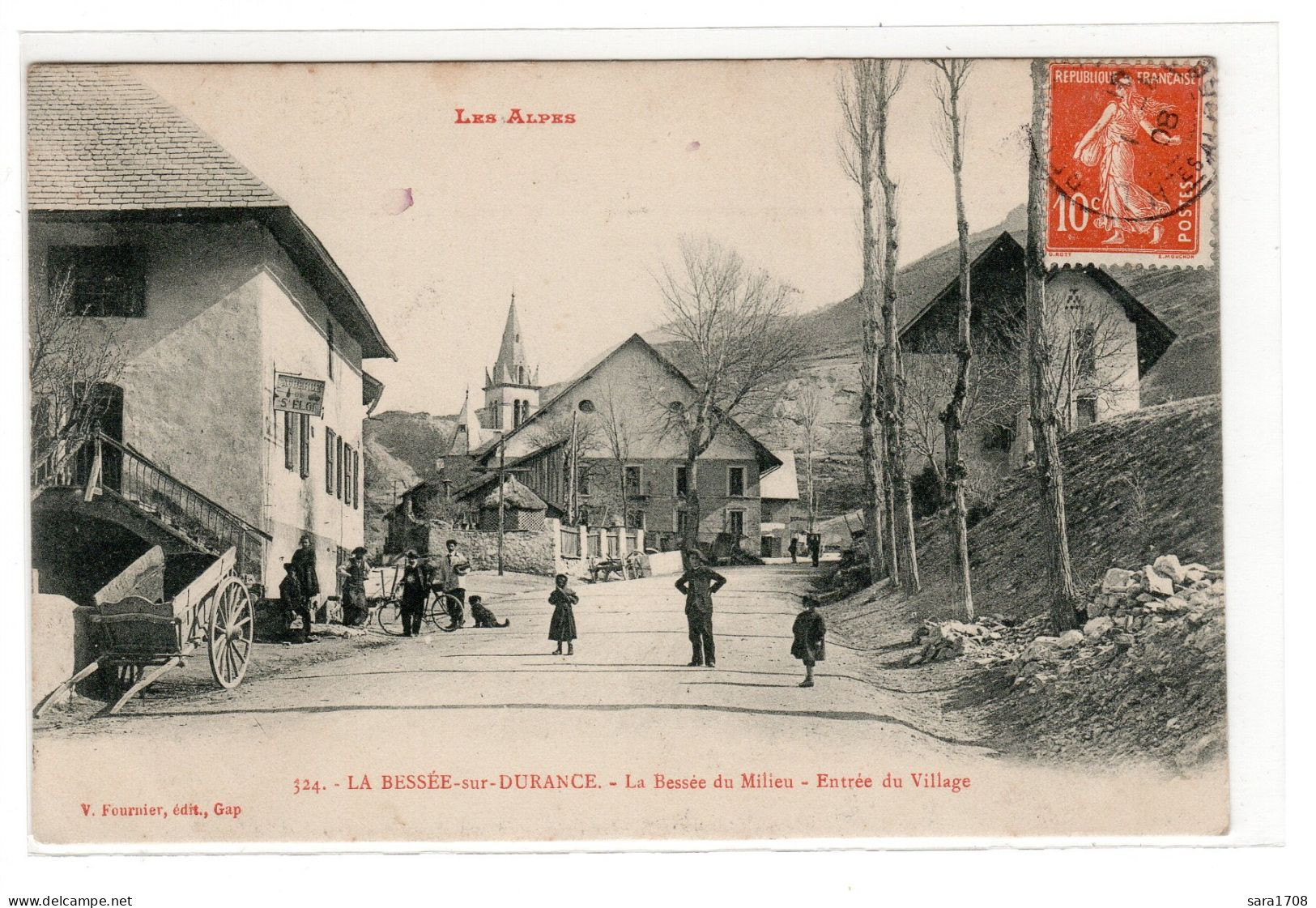 05 L'ARGENTIÈRE LA BESSÉE,  La Bessée Du Milieu. Originale FOURNIER N°324. 2 Scan. - L'Argentiere La Besse