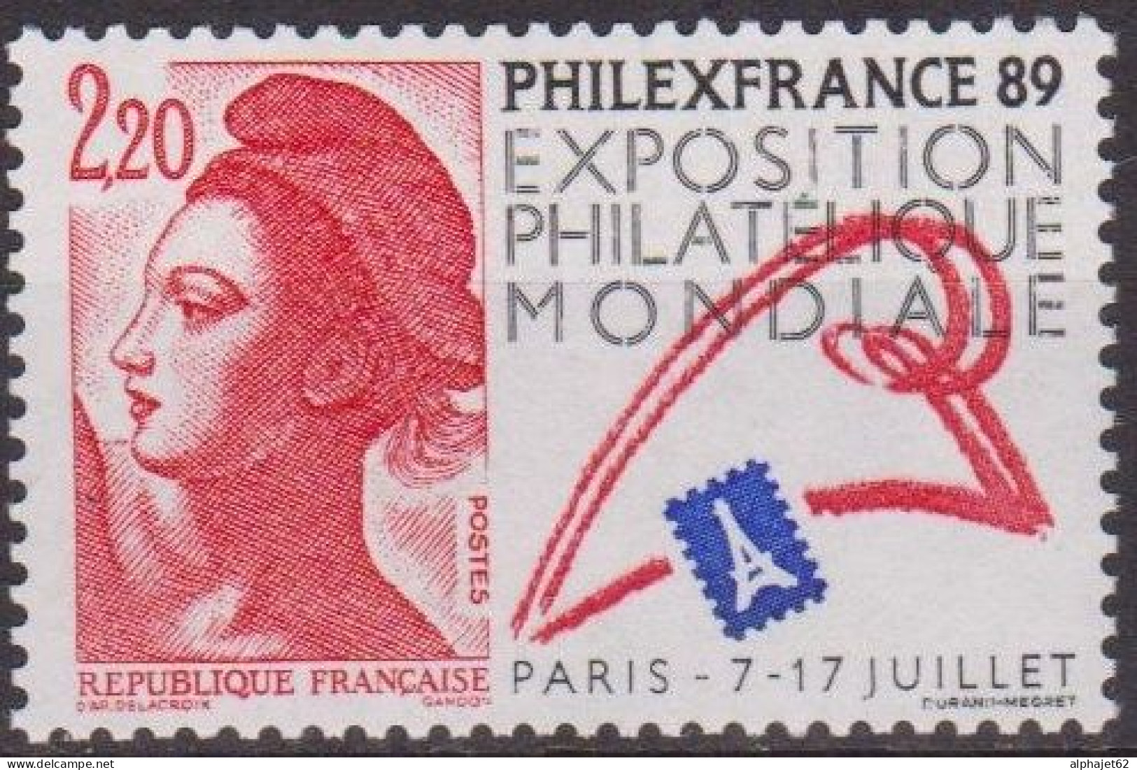 Type Liberté De Delacroix - FRANCE - Logo De L'exposition Philexfrance 89 - N° 2524 ** - 1988 - Ongebruikt