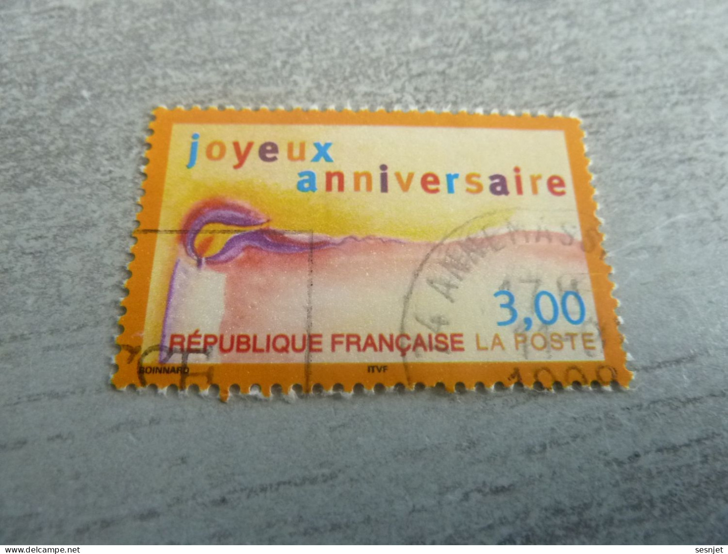 Joyeux Anniversaire - Timbres De Souhaits - 3f. - Yt 3141 - Multicolore - Oblitéré - Année 1998 - - Usados