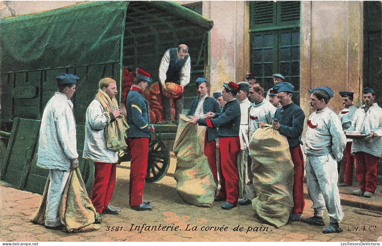 MILITARIA - Infanterie - La Corvée De Pain - Colorisé - Carte Postale Ancienne - Other & Unclassified