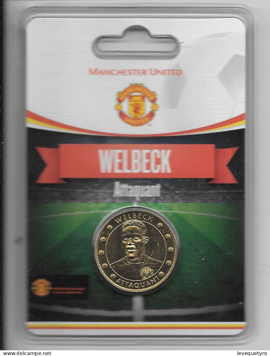 Médaille Touristique Arthus Bertrand AB Sous Encart Football Manchester United  Saison 2011 2012 Welbeck - Zonder Datum