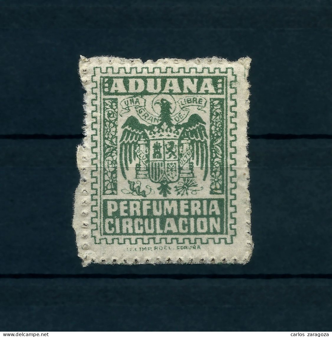 ESPAÑA 1937, GUERRA CIVIL — ADUANA-PERFUMERÍA-CIRCULACIÓN — SELLO FISCAL — TIMBRE NUEVO ** SIN CHARNELA - Fiscali