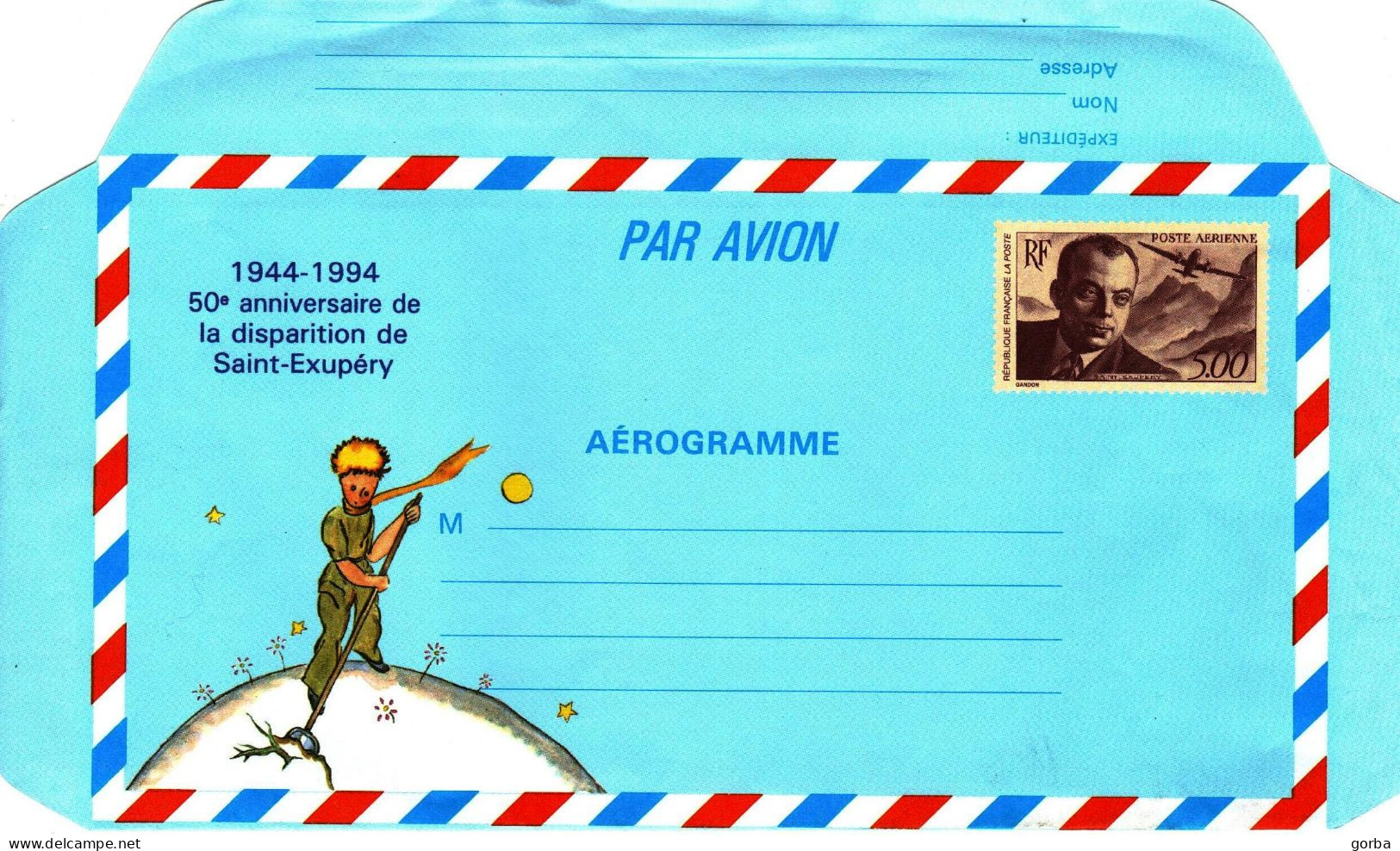 *Aérogramme Entier Postal - Saint Exupery - Neuf - Luchtpostbladen