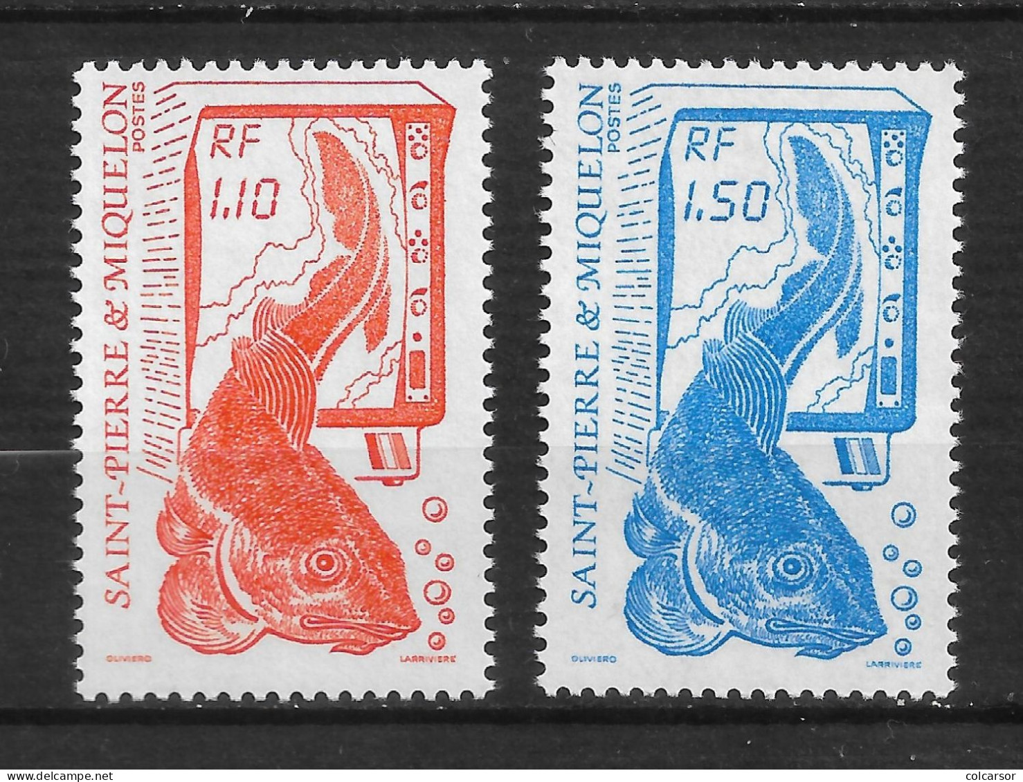 SAINT PIERRE ET MIQUELON N°   480/81 "  LA PÊCHE " - Unused Stamps