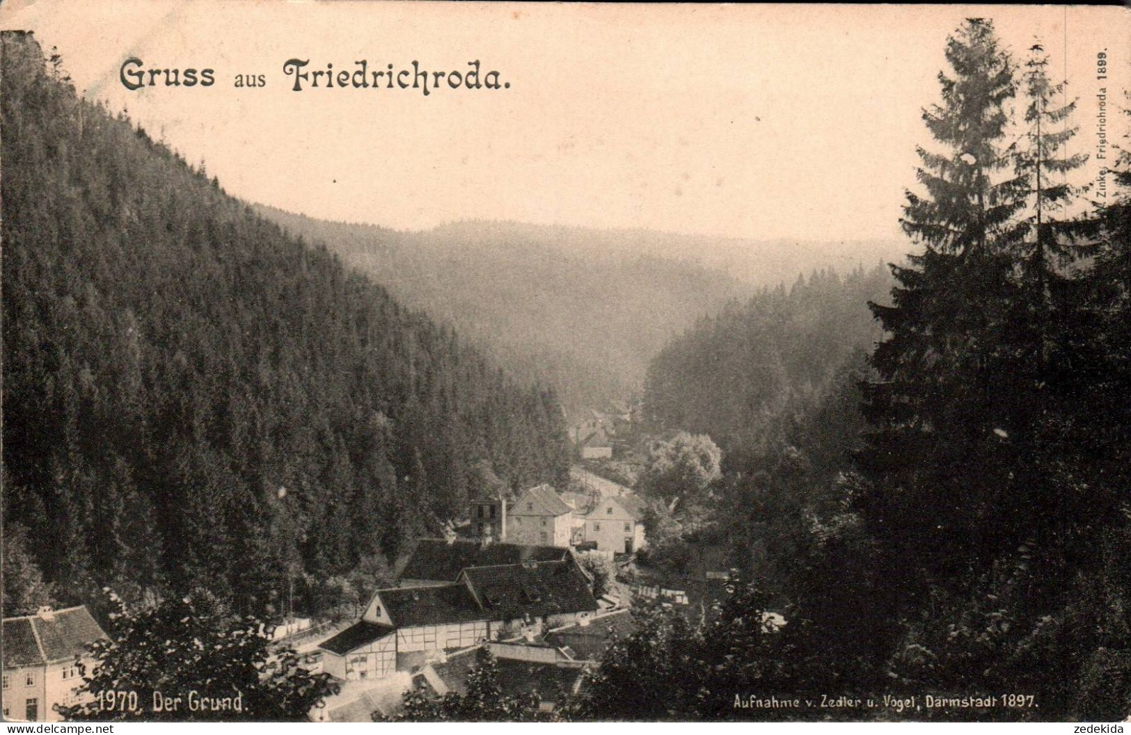 H1864 - Friedrichroda Gruß Aus - Zedler & Vogel - Friedrichroda