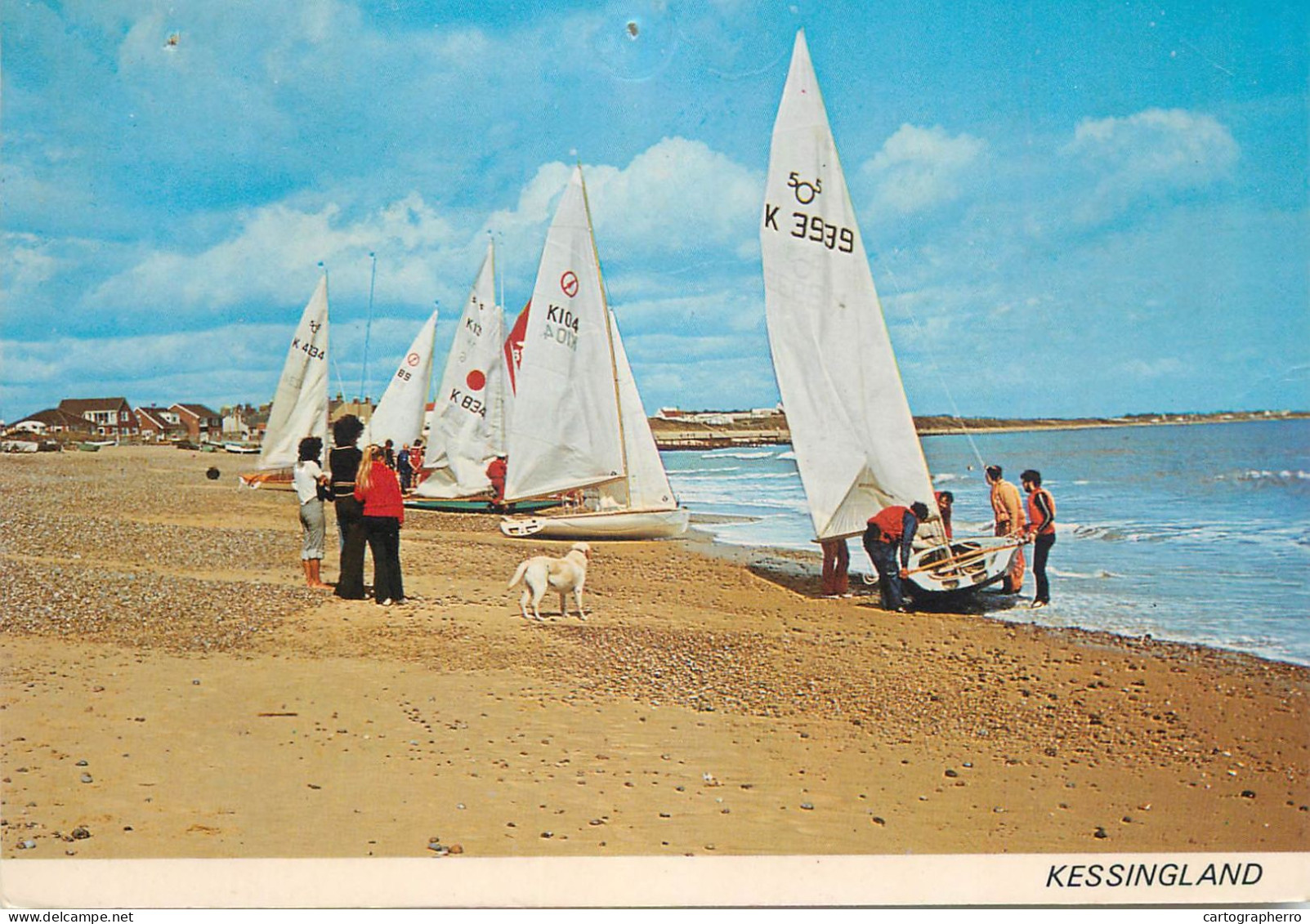 Navigation Sailing Vessels & Boats Themed Postcard Kessingland Windsurf - Zeilboten