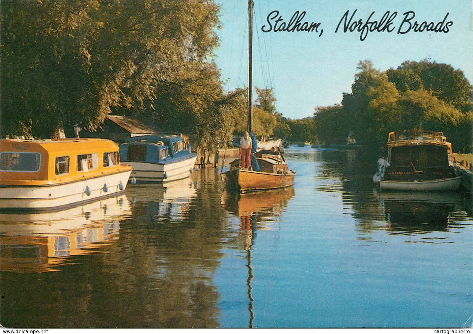 Navigation Sailing Vessels & Boats Themed Postcard Stalham Norfolk Broads - Zeilboten