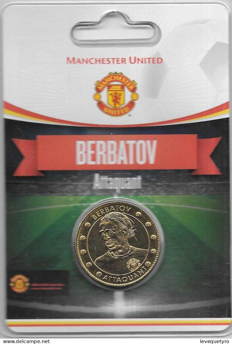 Médaille Touristique Arthus Bertrand AB Sous Encart Football Manchester United  Saison 2011 2012 Berbatov - Non Datati