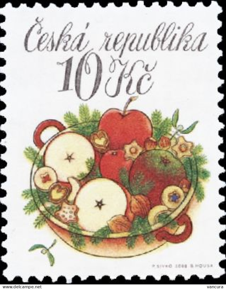 ** 581 Czech Republic Christmas 2008 Apple - Fruits