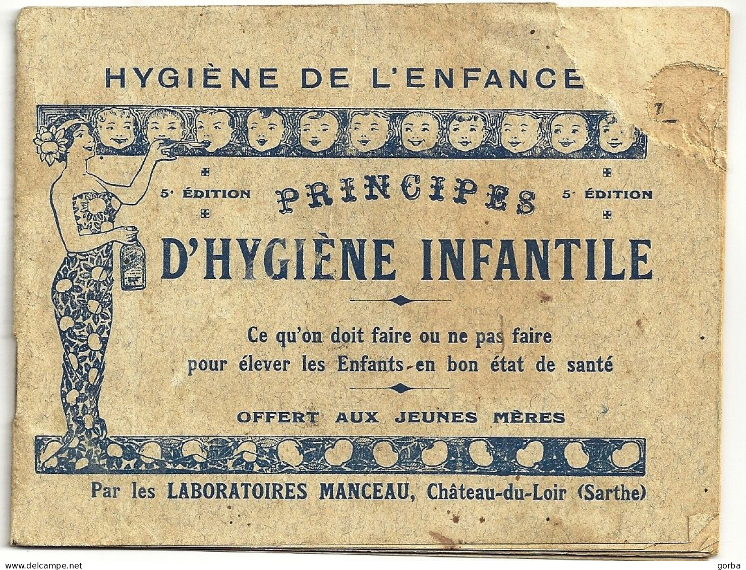 *Original Livret De 40 Pages Sur Les Principes D'hygiène Infantile - Labo Manceau à Château Du Loir (72) RARE - Salute