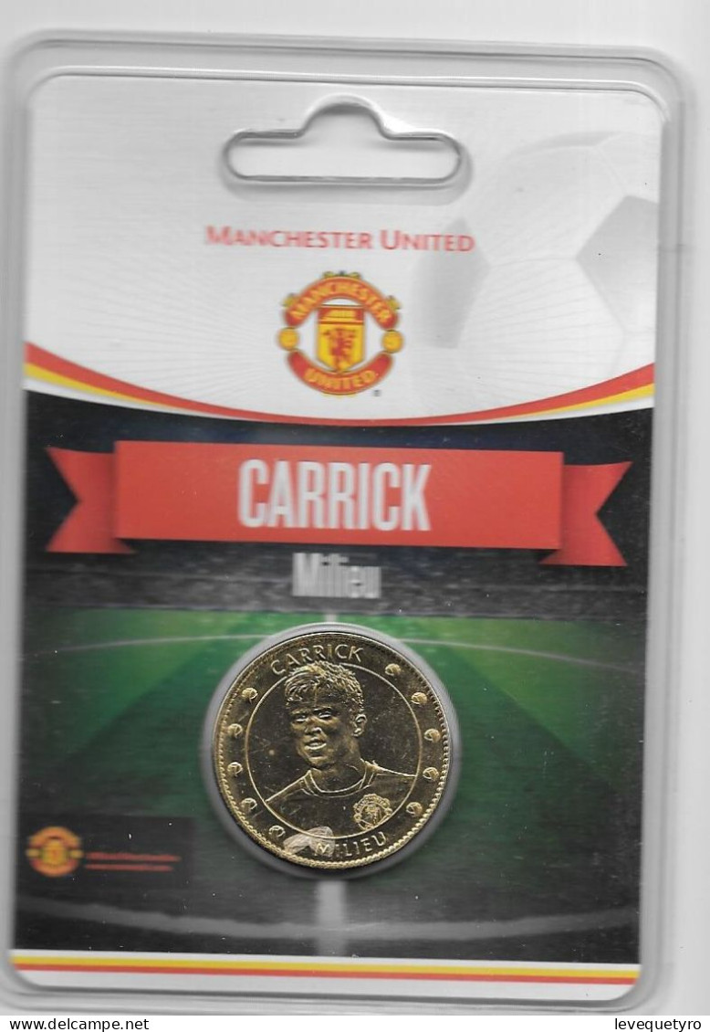 Médaille Touristique Arthus Bertrand AB Sous Encart Football Manchester United  Saison 2011 2012 Carrick - Zonder Datum