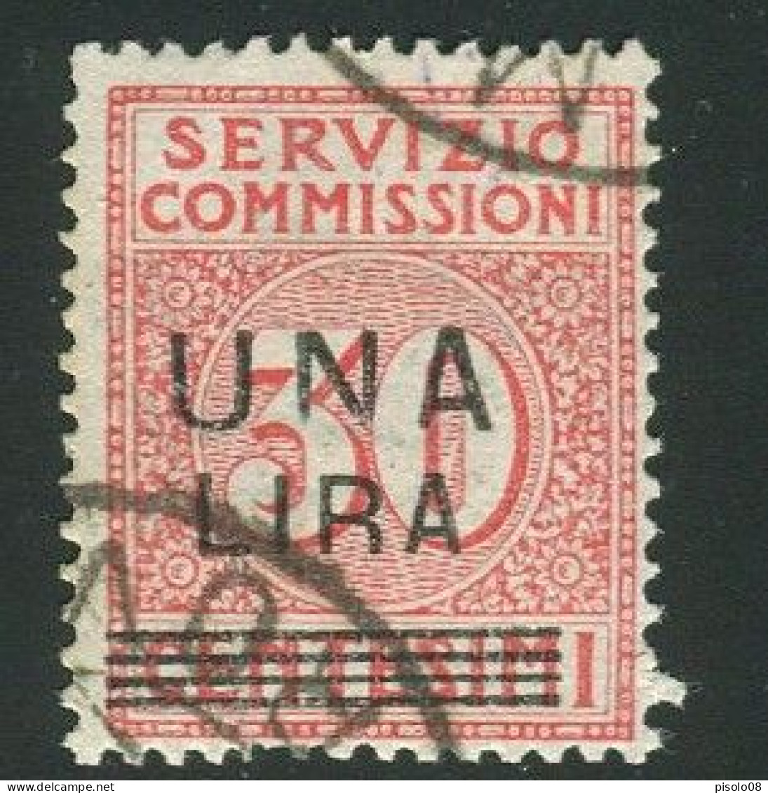 REGNO 1925 SERVIZIO COMMISSIONI 1 L. 30 C.USATA - Segnatasse