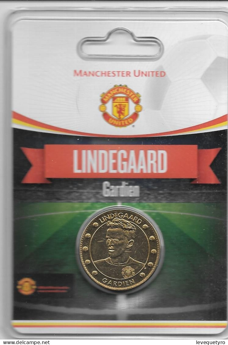 Médaille Touristique Arthus Bertrand AB Sous Encart Football Manchester United  Saison 2011 2012 Lindegaard - Zonder Datum