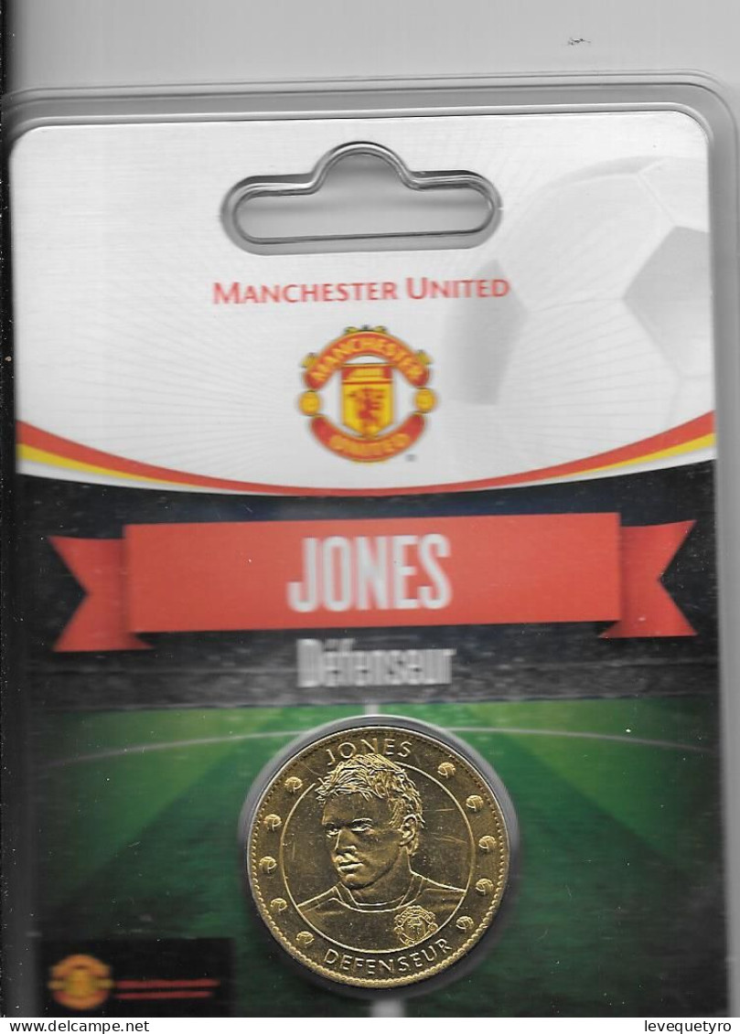 Médaille Touristique Arthus Bertrand AB Sous Encart Football Manchester United  Saison 2011 2012 Jones - Non-datés