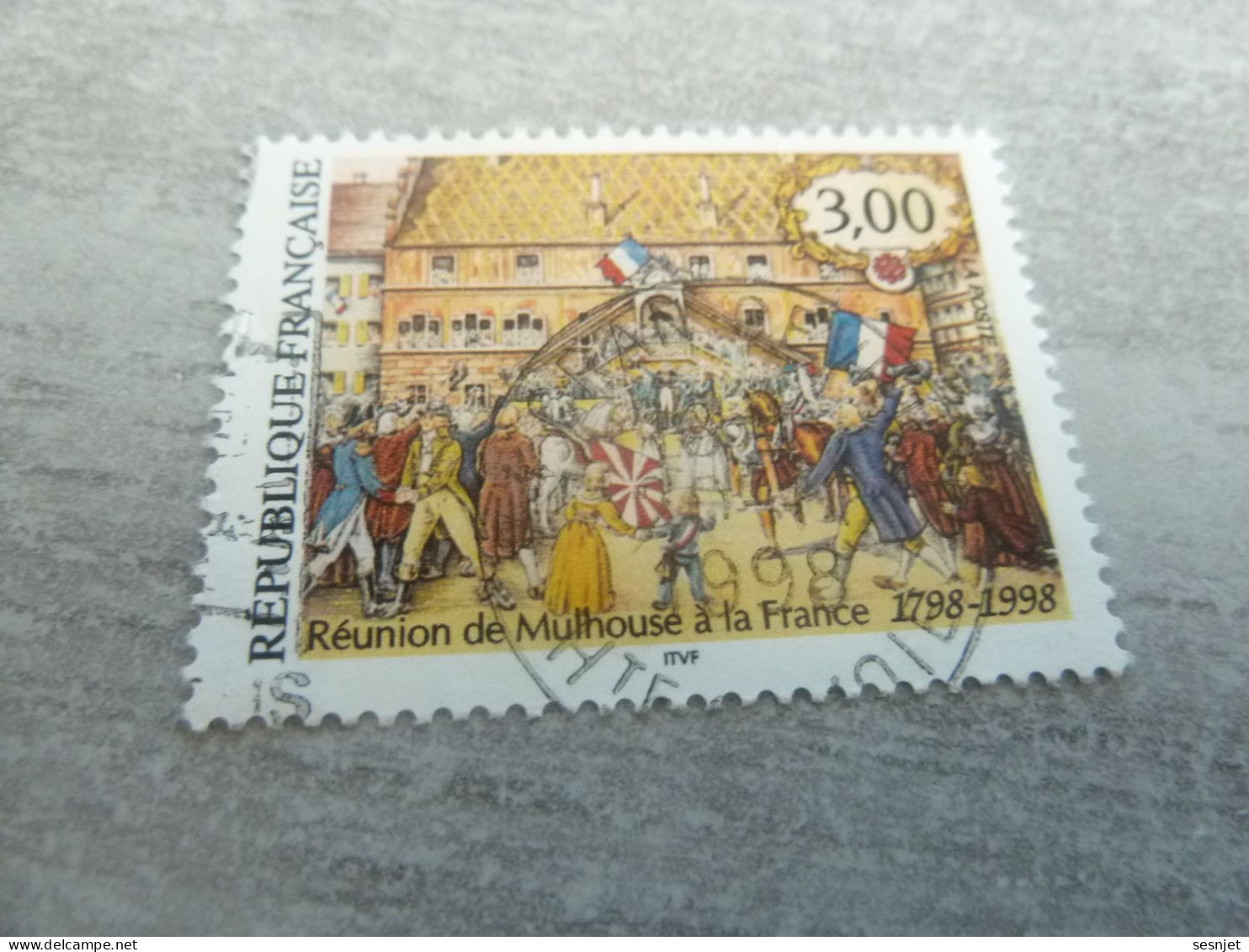 Mulhouse - Bicentenaire De La Réunion De La République - 3f. - Yt 3142 - Multicolore - Oblitéré - Année 1998 - - Usati