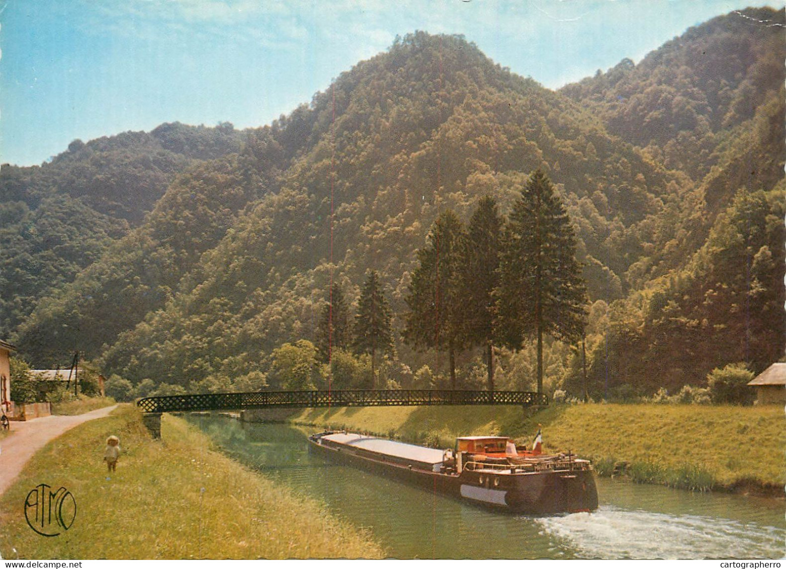 Navigation Sailing Vessels & Boats Themed Postcard Les Dames De Meuse Chanel Barge - Velieri