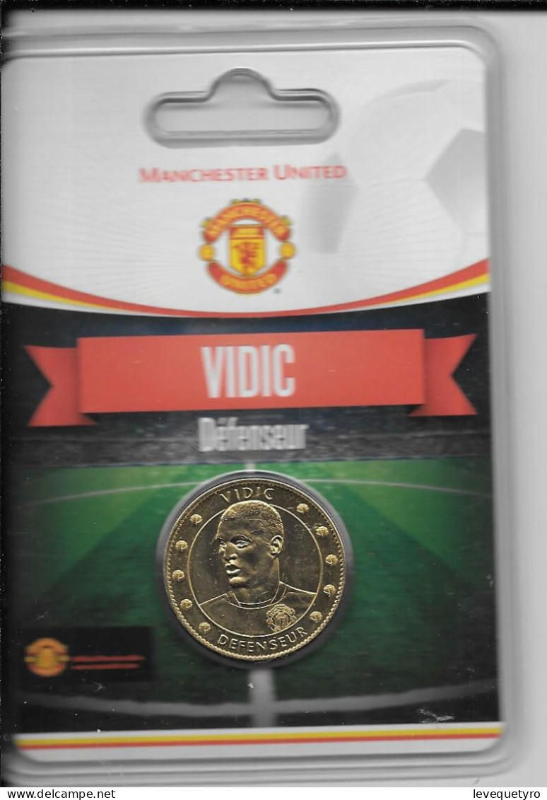 Médaille Touristique Arthus Bertrand AB Sous Encart Football Manchester United  Saison 2011 2012 Vidic - Non Datati