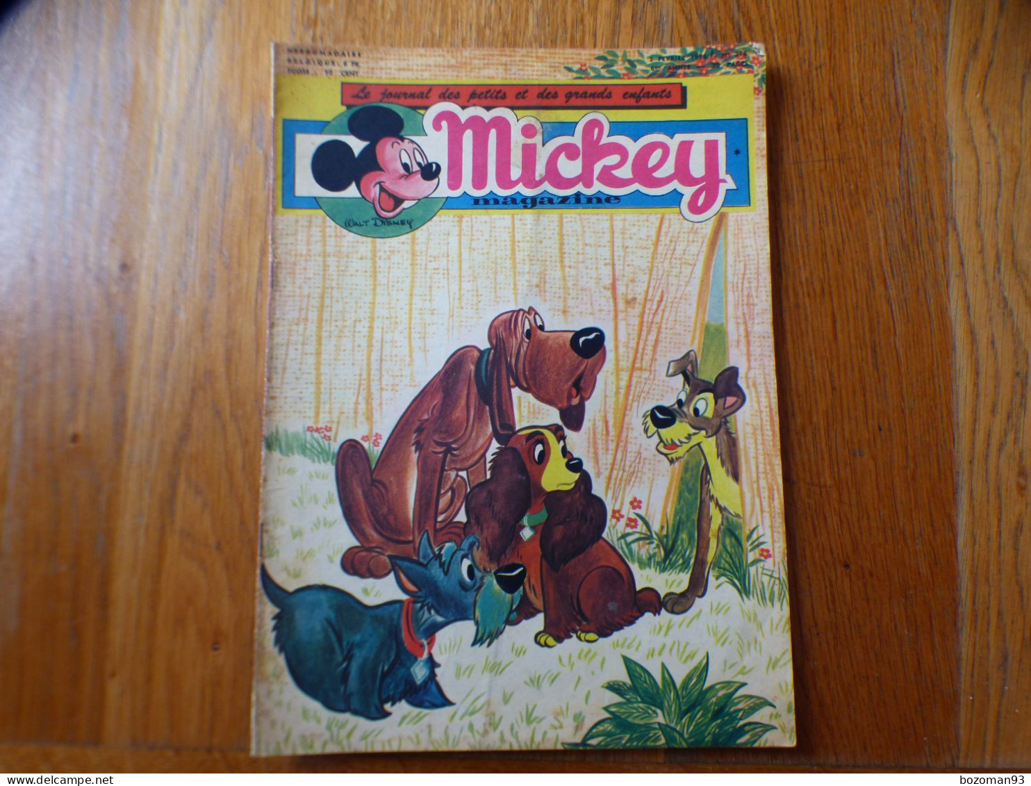 JOURNAL MICKEY BELGE  N° 278 Du 02/02//1956 COVER  BELLE ET LE CLOCHARD - Journal De Mickey
