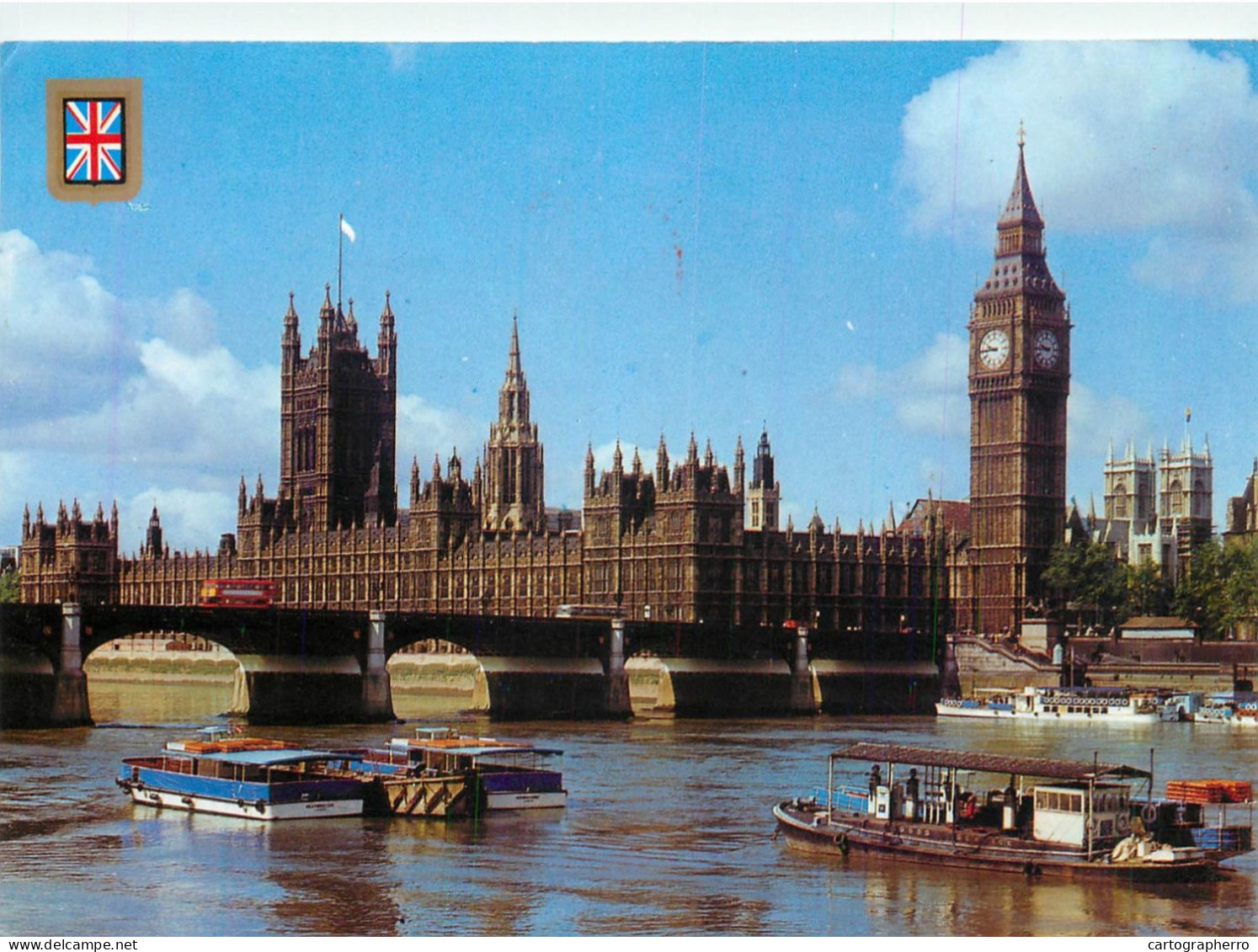 Navigation Sailing Vessels & Boats Themed Postcard London House Of Parliament River Thames - Zeilboten