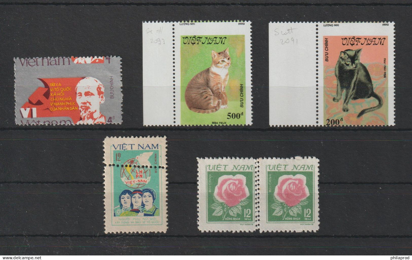 VIETNAM  #ERROR  PERFORATION On 5 Stamps  **MNH Ref MM - Vietnam