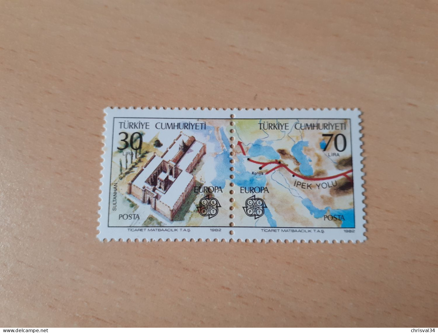 TIMBRES  TURQUIE   EUROPA   1982    N  1  /  2   COTE  2,50  EUROS   NEUFS  LUXE** - 1982