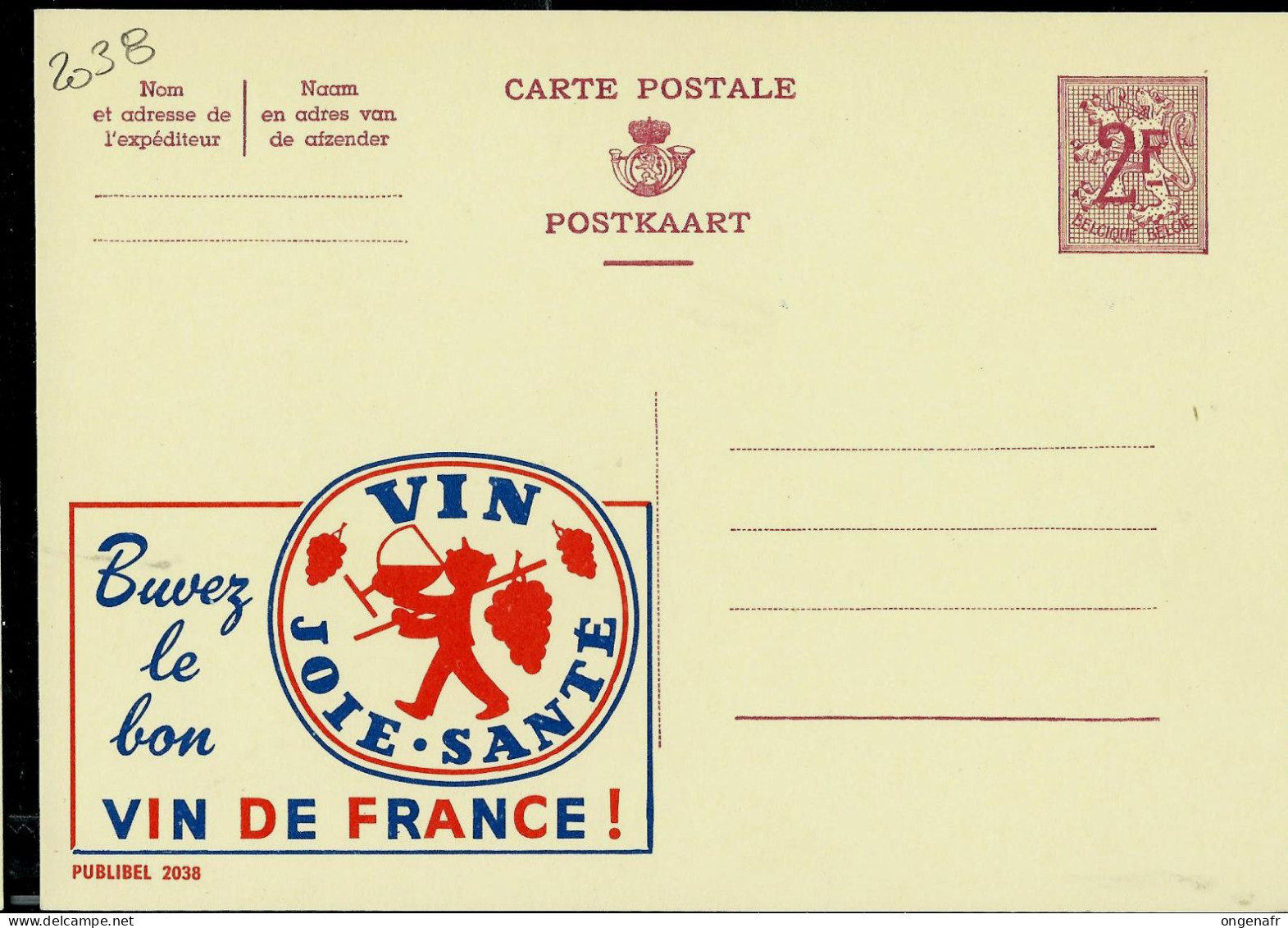 Publibel Neuve N° 2038 ( Buvez Le Bon Vin De France Et Devenez Alcoolique ) - Werbepostkarten