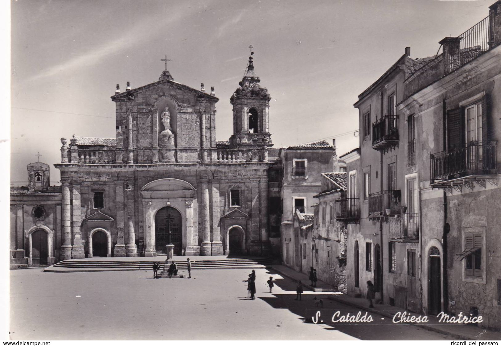 Cartolina San Cataldo ( Caltanissetta ) Chiesa Matrice - Caltanissetta